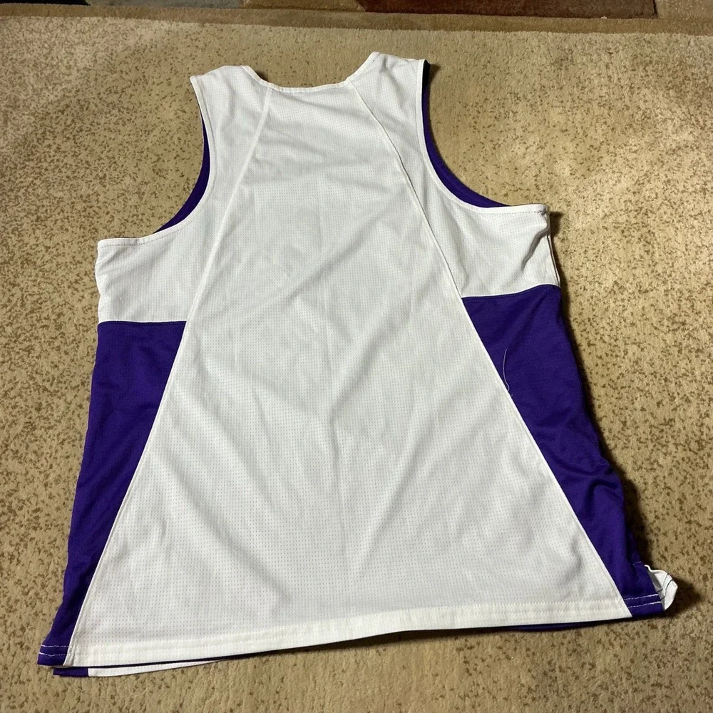 Jordan Reversible Basketball Jersey White Purple Mesh Tank Top 865848-545 Large